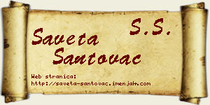 Saveta Santovac vizit kartica
